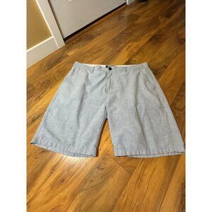Ezekiel Striped Golf Walking Shorts Gray And Blue Size 40